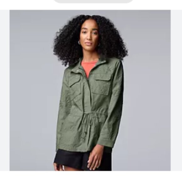 NWT Columbia Women's Moss Green Tanner Ranch Military Jacket--Large-- 307 - Picture 1 of 7